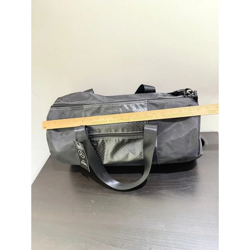 Mercedes-Benz Black Duffel Bag Ray Catena Travel Gym Bag Perforated Nylon New